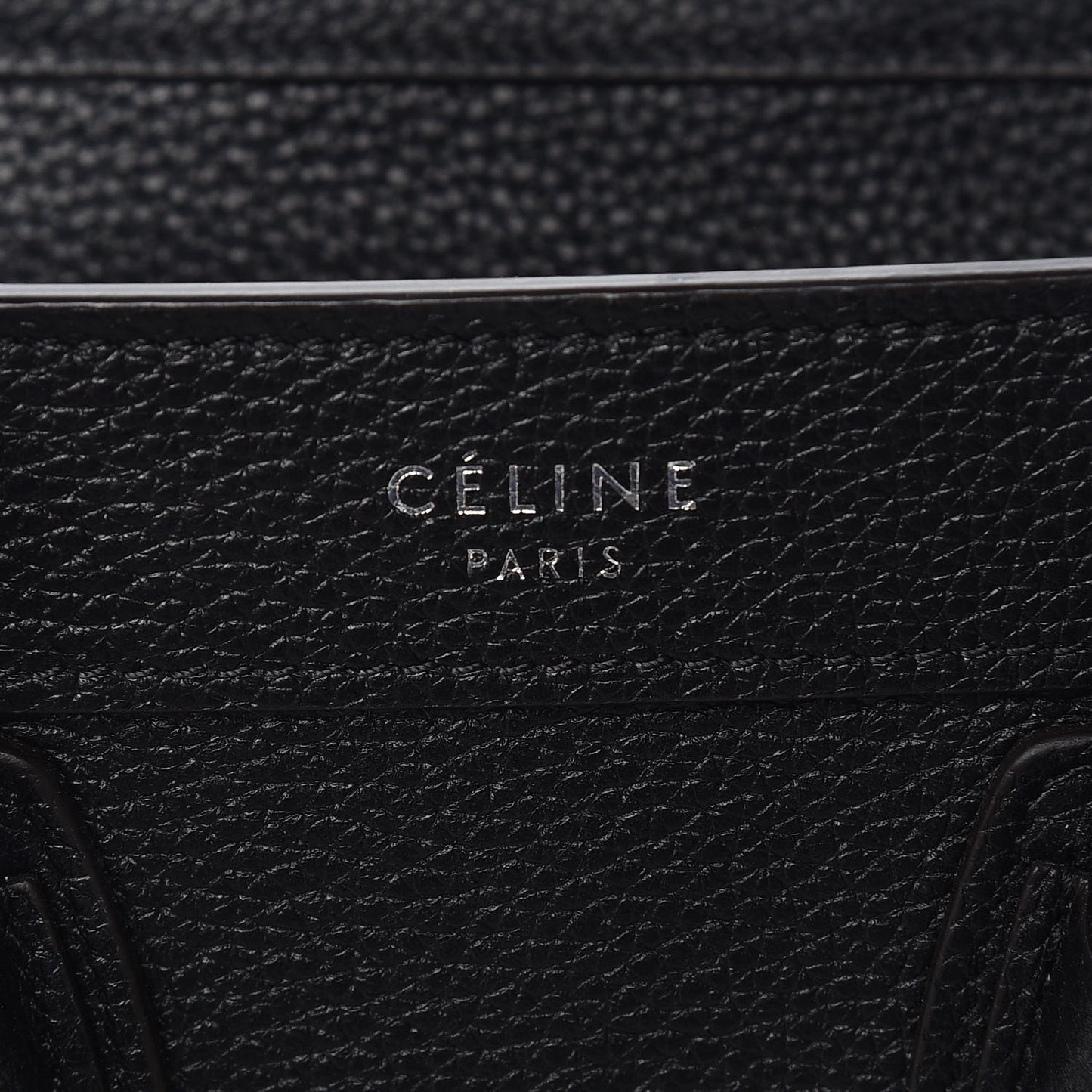 Drummed Calfskin Nano Luggage Black