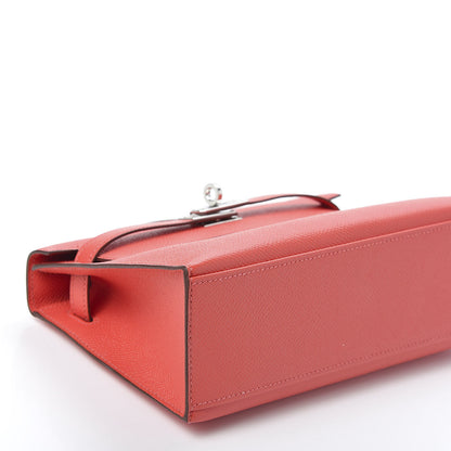 Hermes Epsom Kelly Pochette Clutch Rose Jaipur 7 of 29
