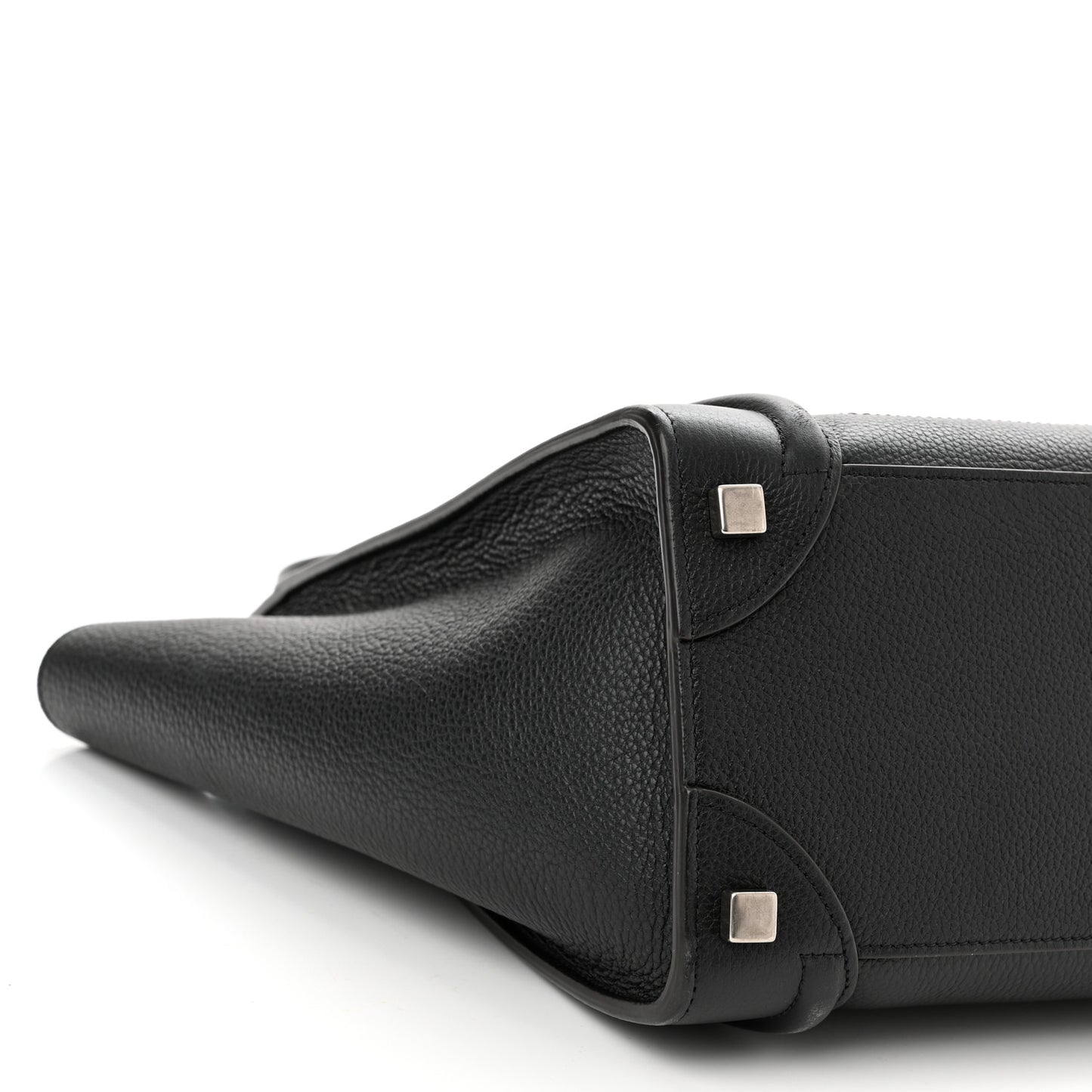 Drummed Calfskin Micro Luggage Black