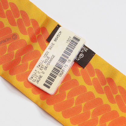 Hermes Silk Clic C'est Noue Twilly Jaune d'Or Orange 3 of 4