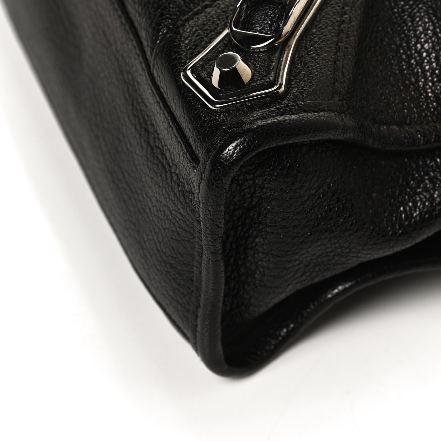 Balenciaga Chevre Silver Metallic Edge Hardware Mini City Black 11 of 14
