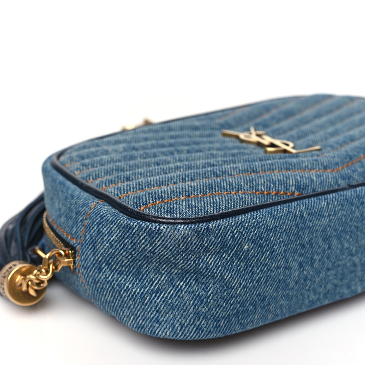 Denim Matelasse Monogram Mini Lou Camera Bag California Blue
