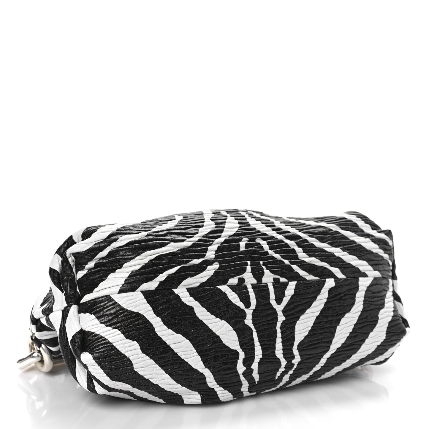 Nappa Zebra Print The Pouch Chain White Black