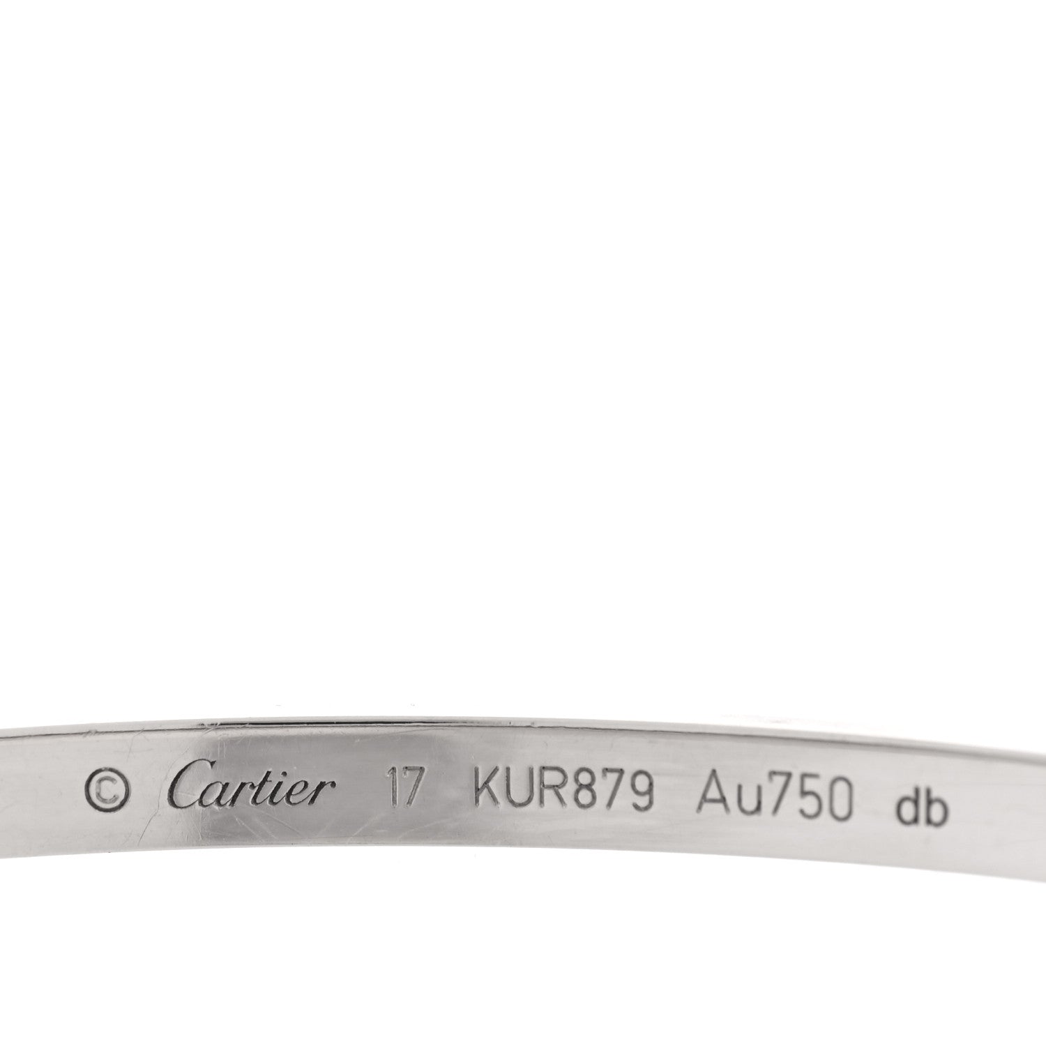 Cartier 18K White Gold Small LOVE Bracelet 17 3 of 7