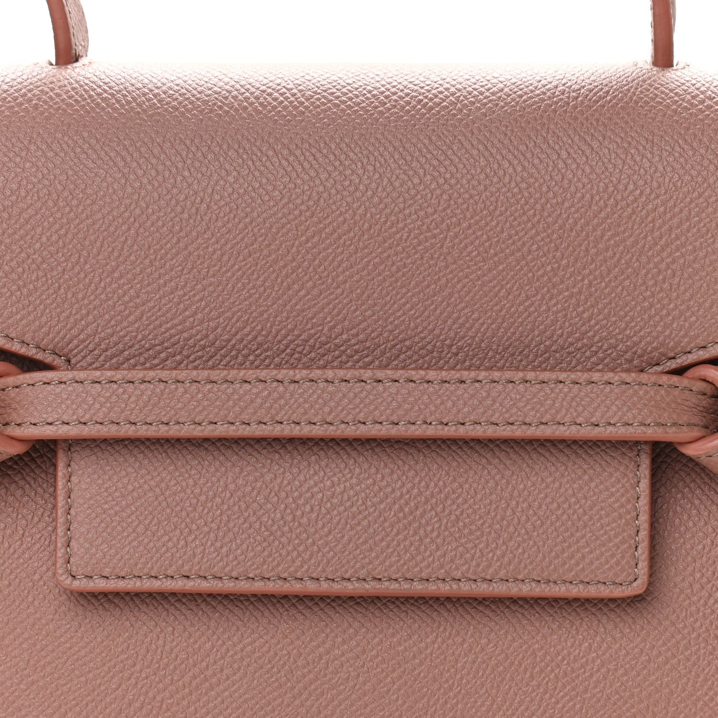 Grained Calfskin Nano Belt Bag Antique Rose
