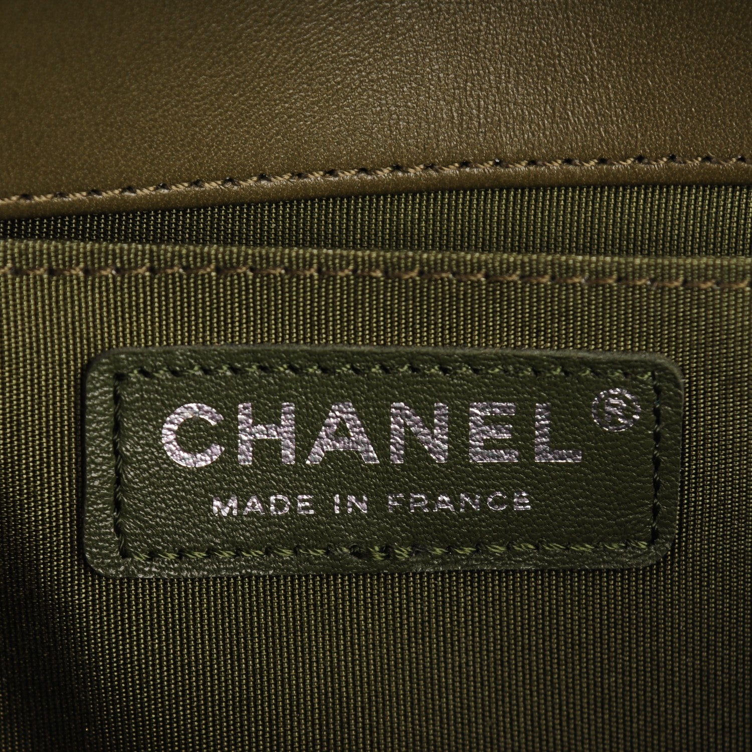 Chanel Tweed Lambskin Medium Boy Flap Khaki 6 of 7