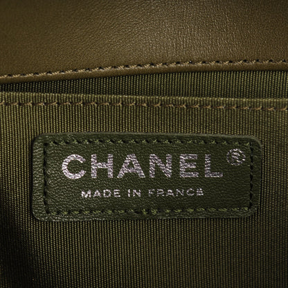Chanel Tweed Lambskin Medium Boy Flap Khaki 6 of 7