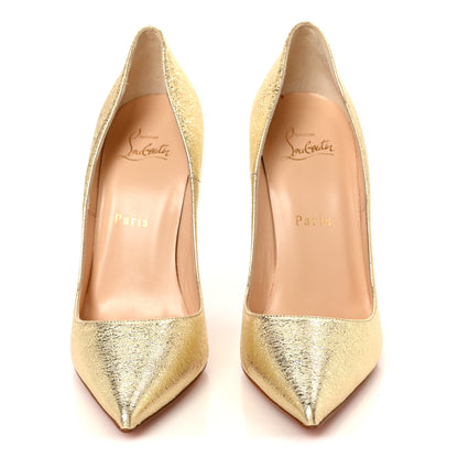 Christian Louboutin Nappa Pepite So Kate 120 Pumps 38 Gold 3 of 9
