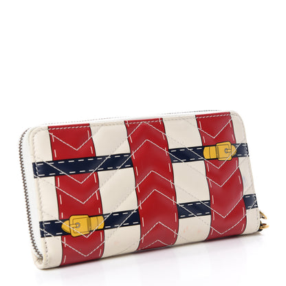Gucci Calfskin Matelasse Trompe L'Oeil Print GG Marmont Zip Around Wallet 3 of 7