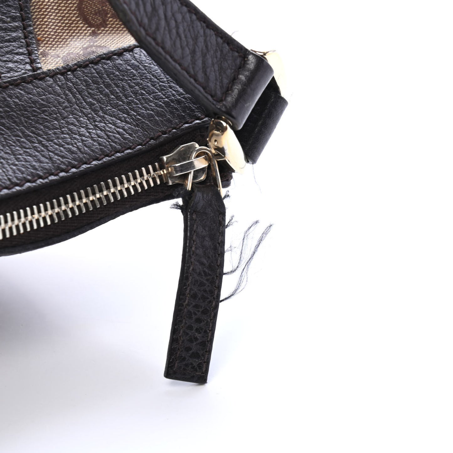 Crystal Monogram Small D Gold Ring Messenger Dark Brown
