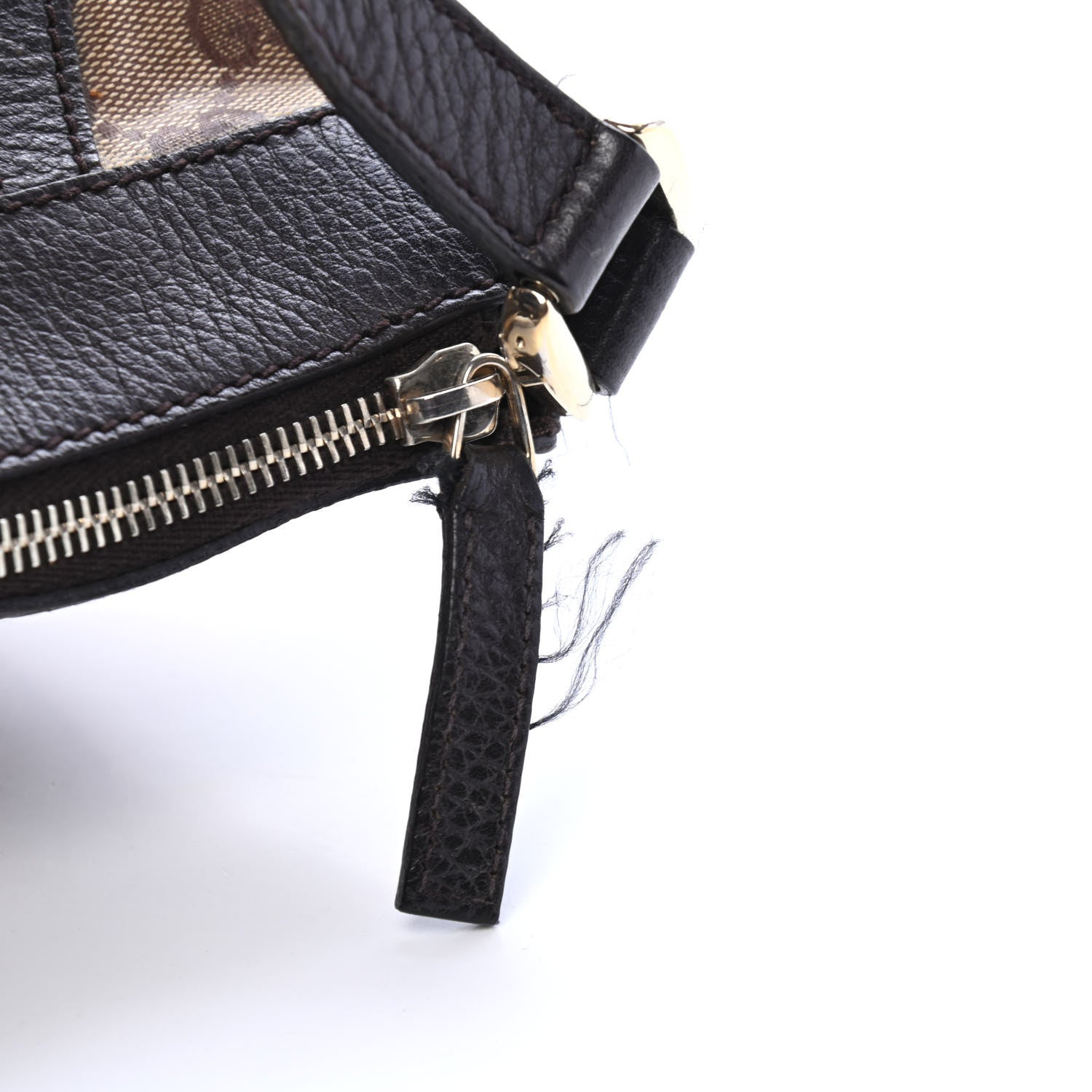 Gucci Crystal Monogram Small D Gold Ring Messenger Dark Brown 5 of 6