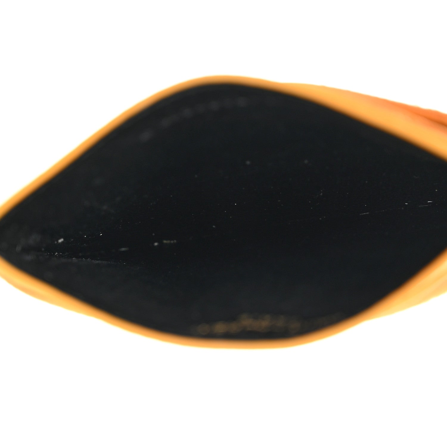 Saint Laurent Grain De Poudre Matelasse Chevron Monogram Credit Card Case Senape Yellow 5 of 10