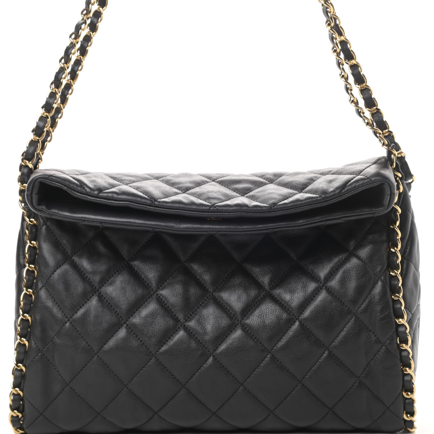 Chanel Calfskin Quilted Medium Chain Me Hobo Black 8 of 12