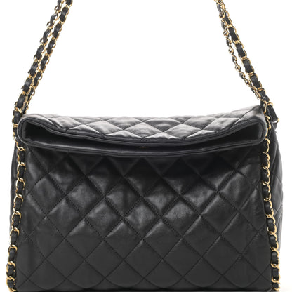 Chanel Calfskin Quilted Medium Chain Me Hobo Black 8 of 12