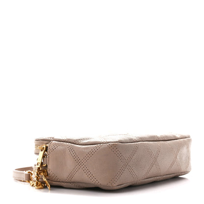 Saint Laurent Grained Lambskin Quilted Mini Becky Double Zip Bag Dark Beige 4 of 13