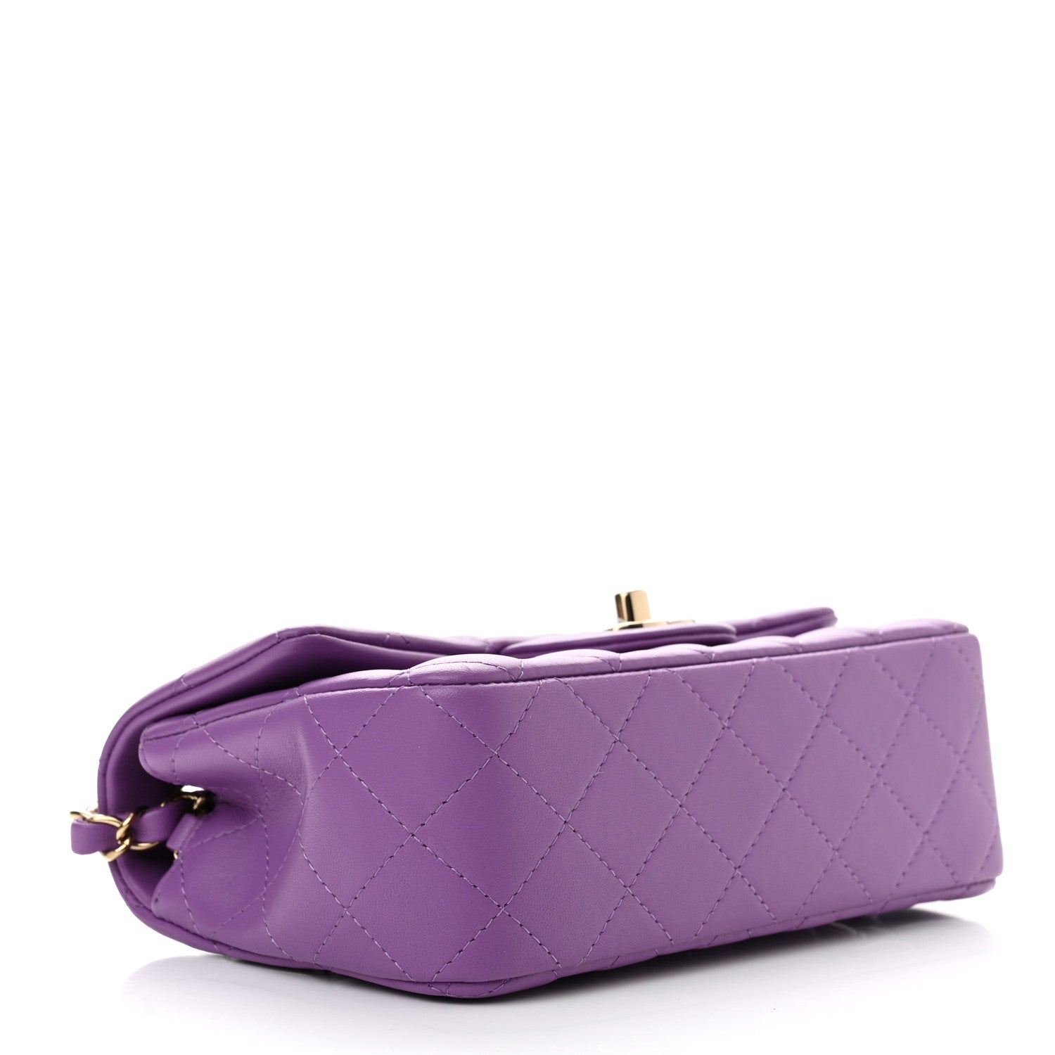 Chanel Lambskin Quilted Mini Rectangular Flap Purple 4 of 10