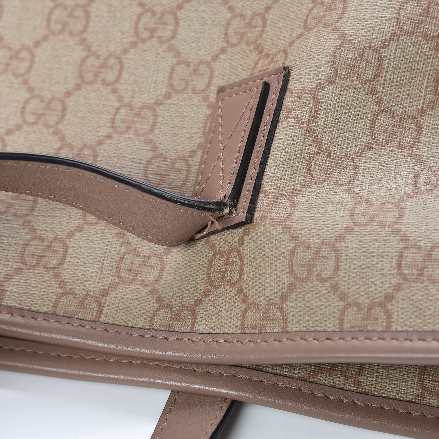 Gucci GG Supreme Monogram Medium Zippered Shopping Tote Winter Rose 13 of 13