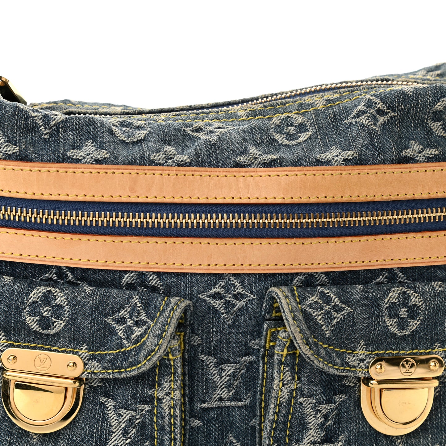 Monogram Denim Baggy PM Blue