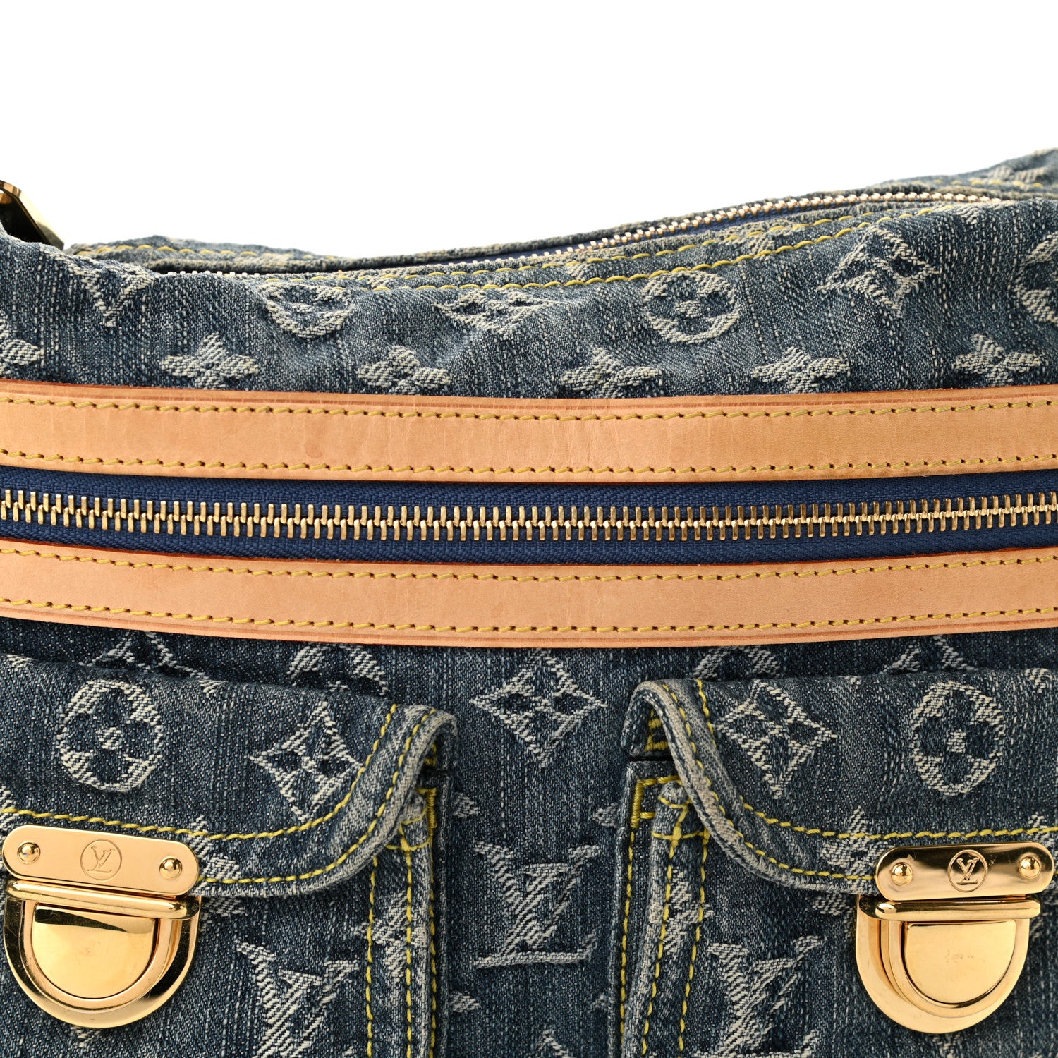 Louis Vuitton Monogram Denim Baggy PM Blue 7 of 12