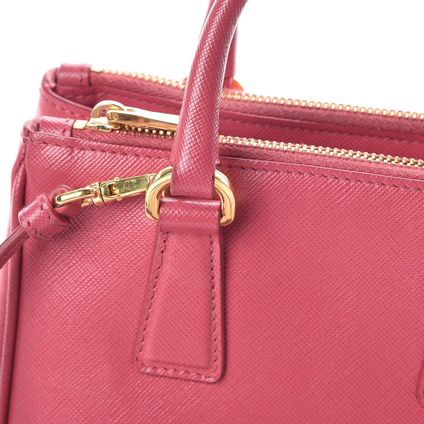 Saffiano Mini Galleria Double Zip Tote Peonia