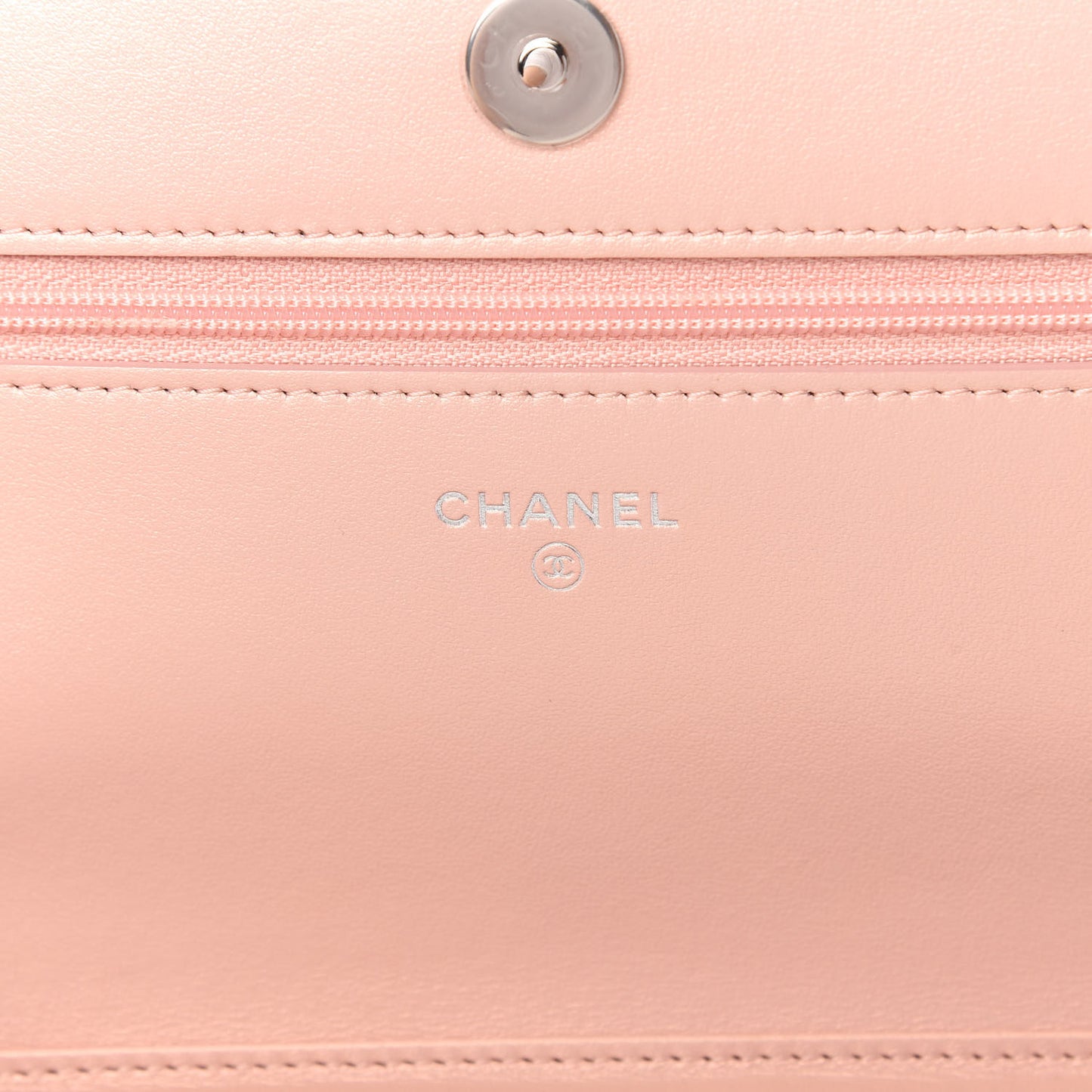 Caviar Chevron Quilted Vintage Mademoiselle Wallet On Chain WOC Pink