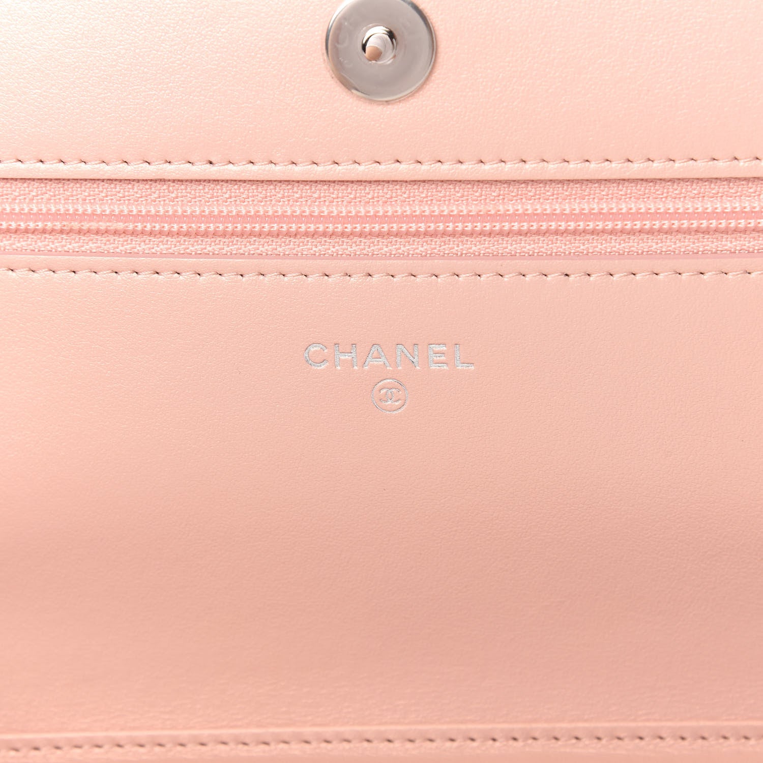 Chanel Caviar Chevron Quilted Vintage Mademoiselle Wallet On Chain WOC Pink 8 of 12