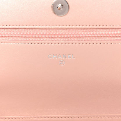Chanel Caviar Chevron Quilted Vintage Mademoiselle Wallet On Chain WOC Pink 8 of 12