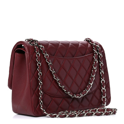 Chanel Lambskin Quilted Jumbo Double Flap Burgundy 2 of 19