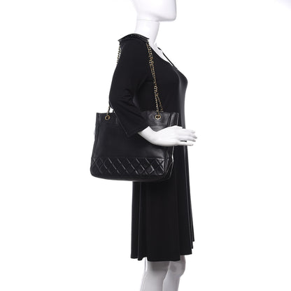 Chanel Lambskin Shopping Tote Black 2 of 13