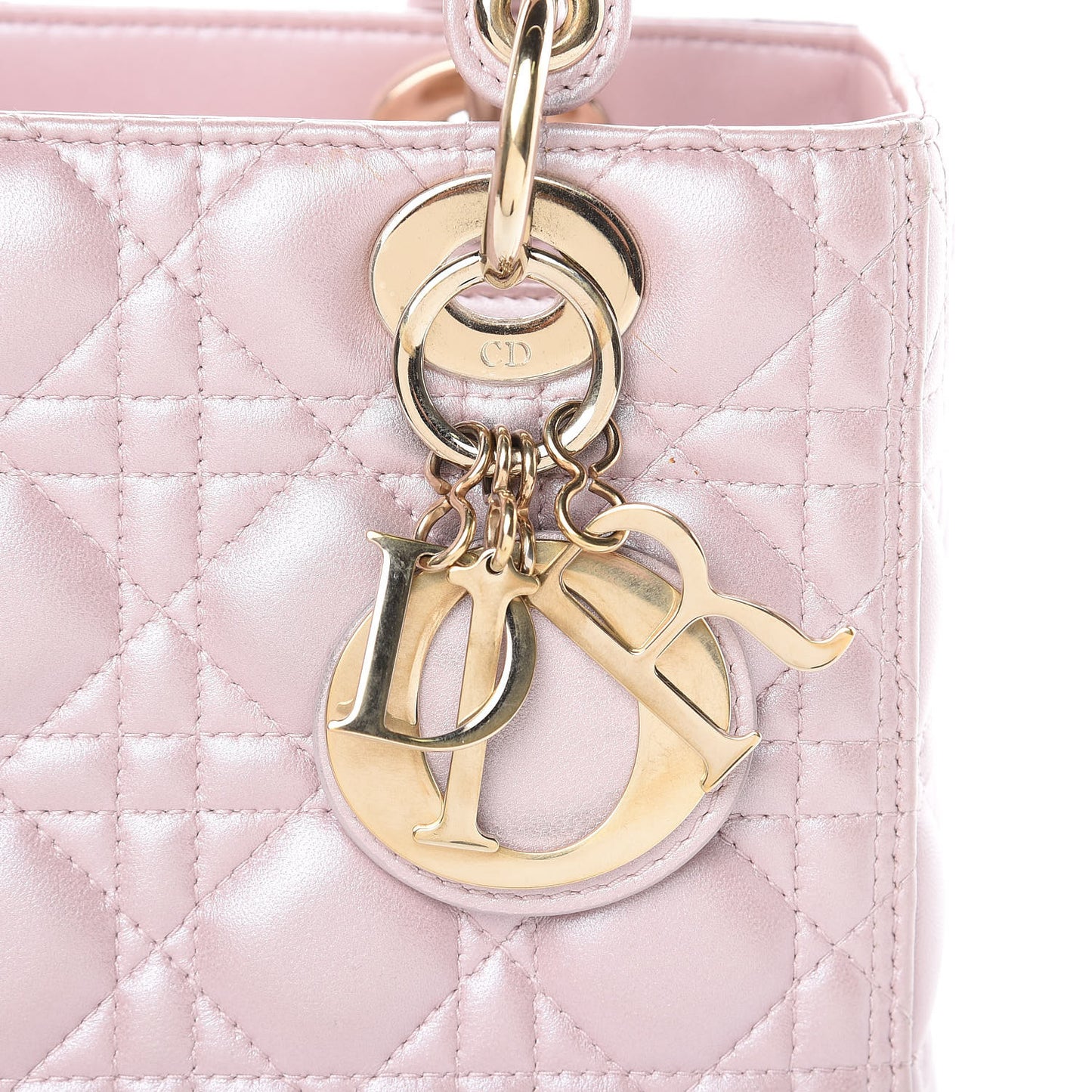 Pearly Lambskin Cannage Medium Lady Dior Lotus