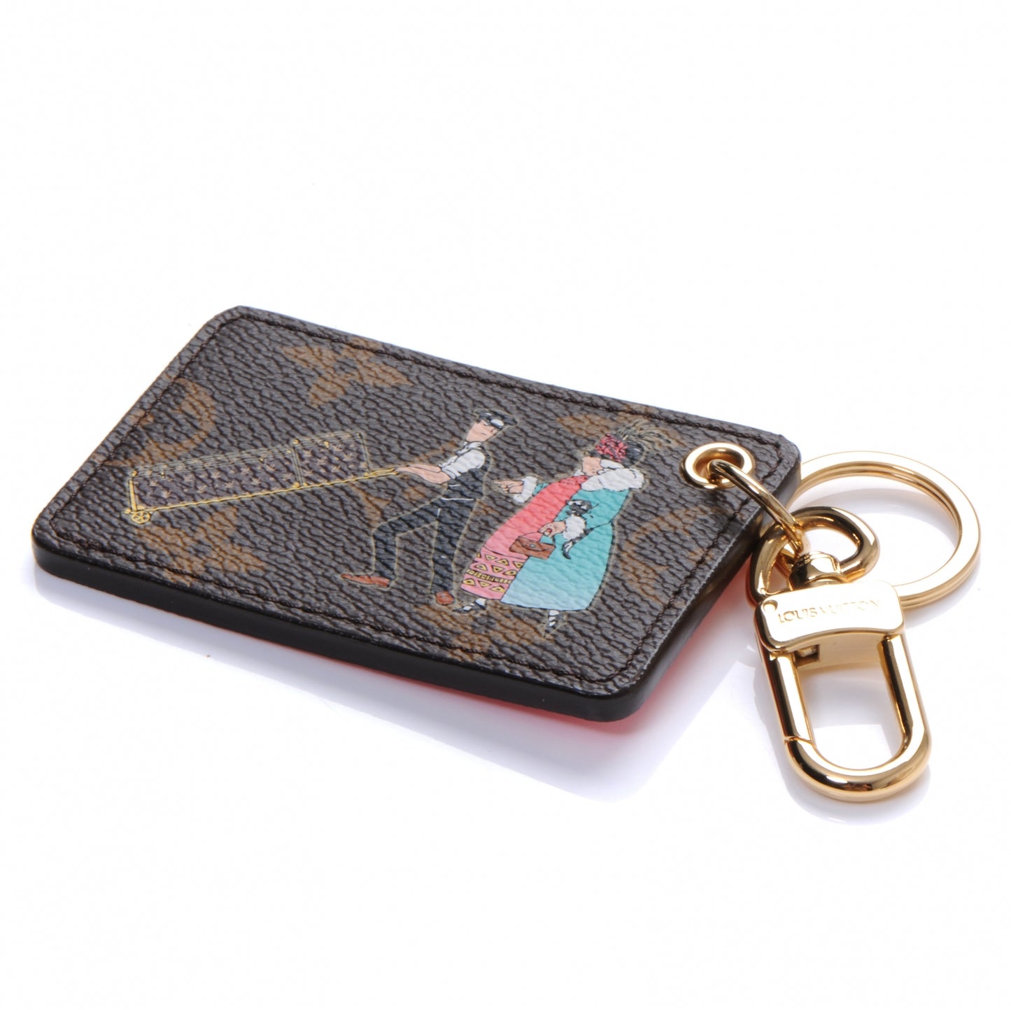 Monogram Illustre Charm Key Ring Rose
