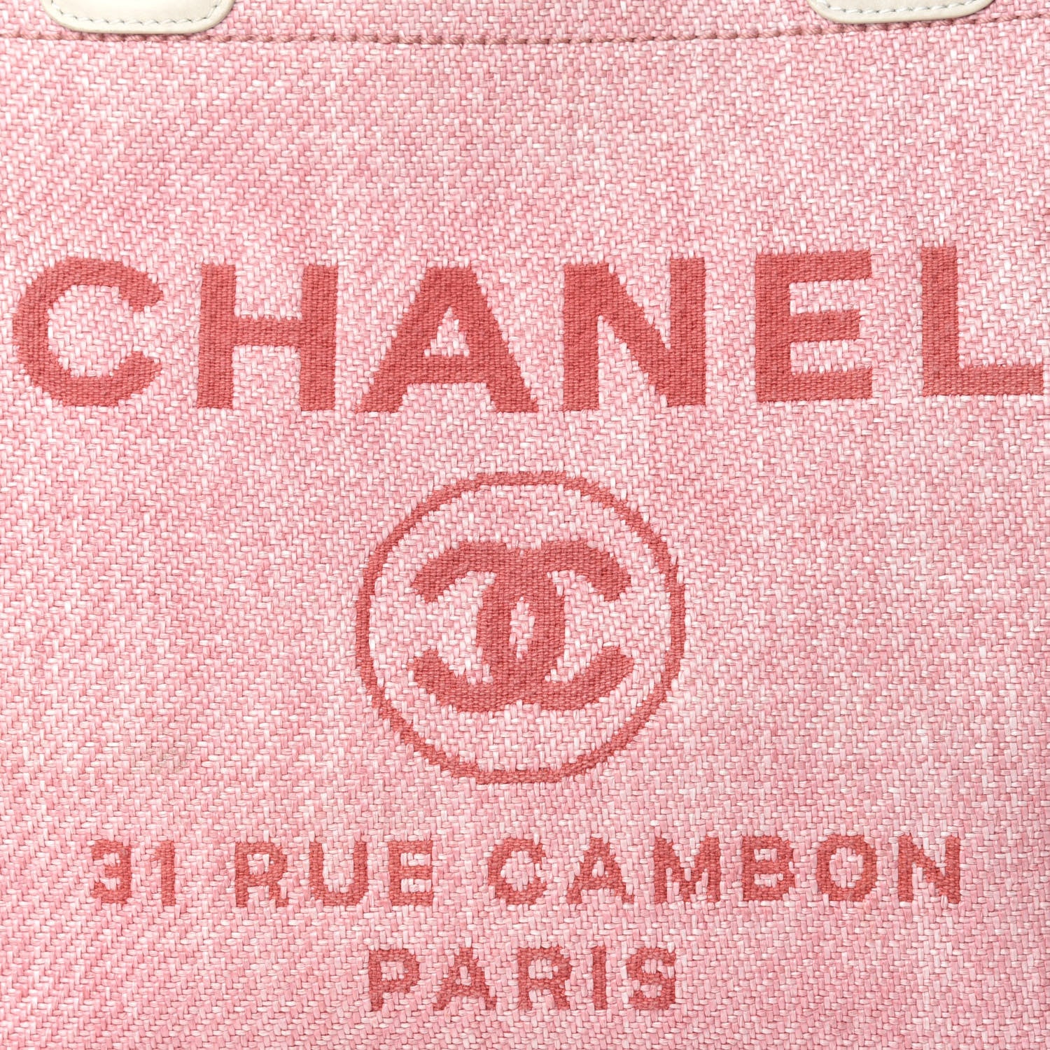 Chanel Canvas Small Deauville Tote Pink 14 of 14