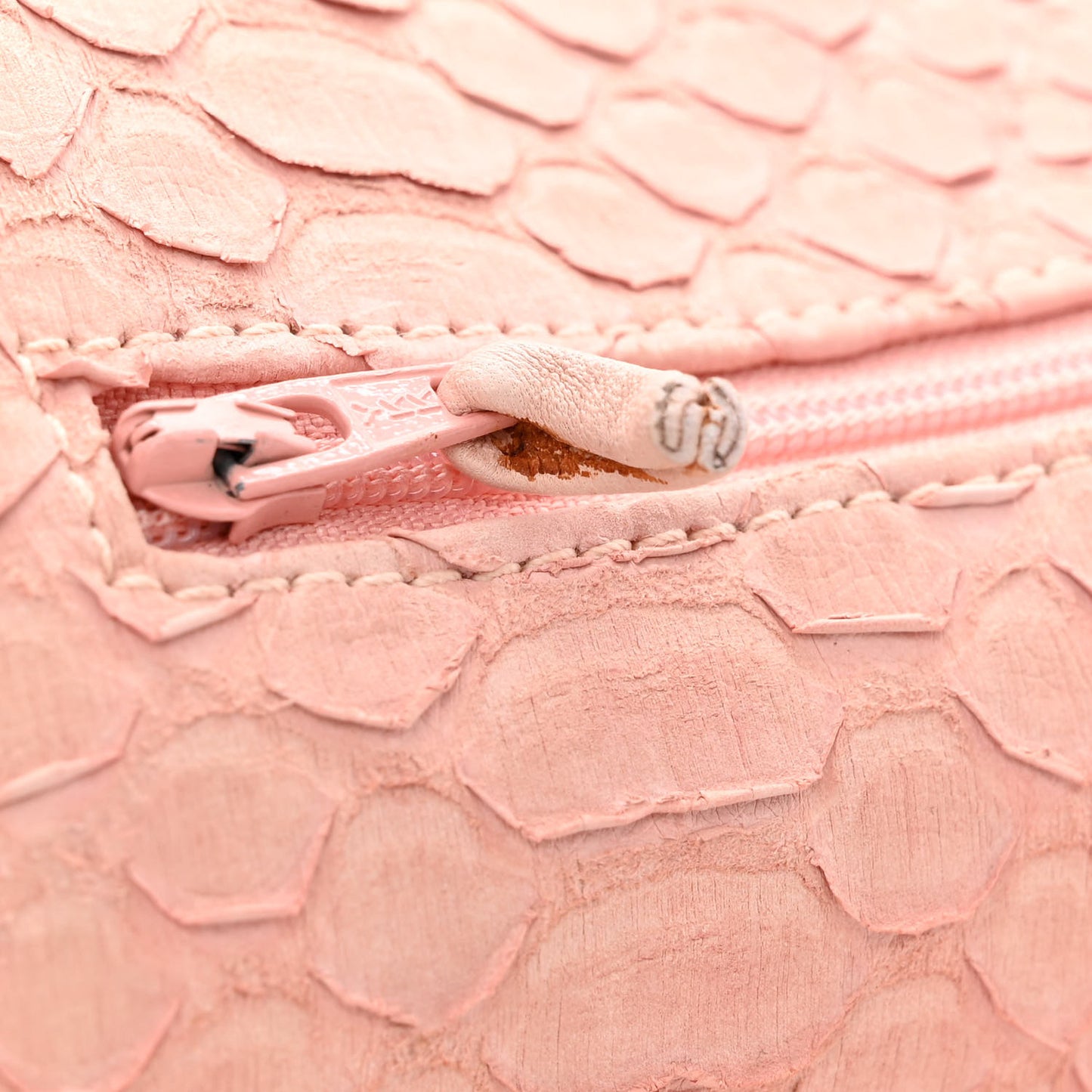 Snakeskin Maxi Double Flap Pink