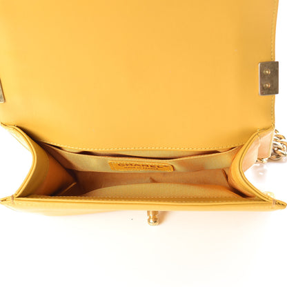 Chanel Lambskin Quilted Small Boy Flap Yellow 6 of 15