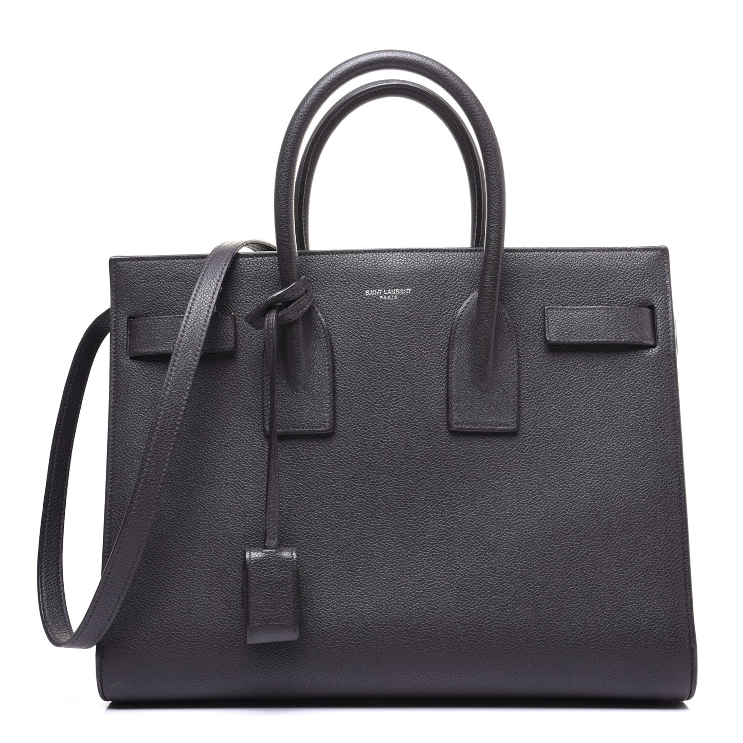 Grained Calfskin Small Sac De Jour Coal
