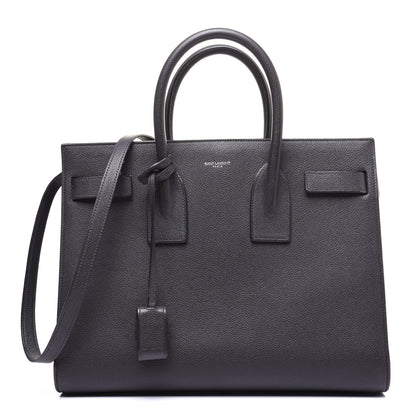 Saint Laurent Grained Calfskin Small Sac De Jour Coal 1 of 11