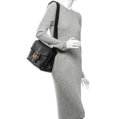 Gucci Cellarius Calfskin GG Marmont Shoulder Bag Black 2 of 7