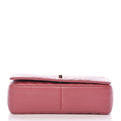 Chanel Calfskin Chevron Quilted Statement Flap Pink 11 of 12