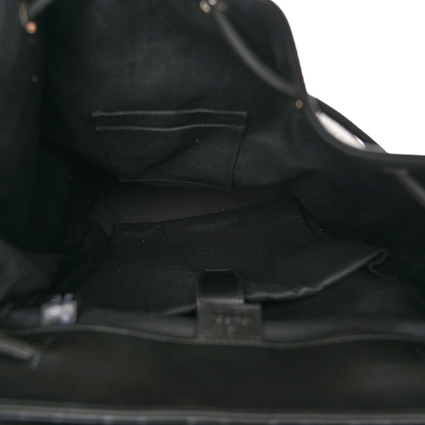 Soft GG Supreme Monogram Calfskin Web Double Buckle Backpack Black