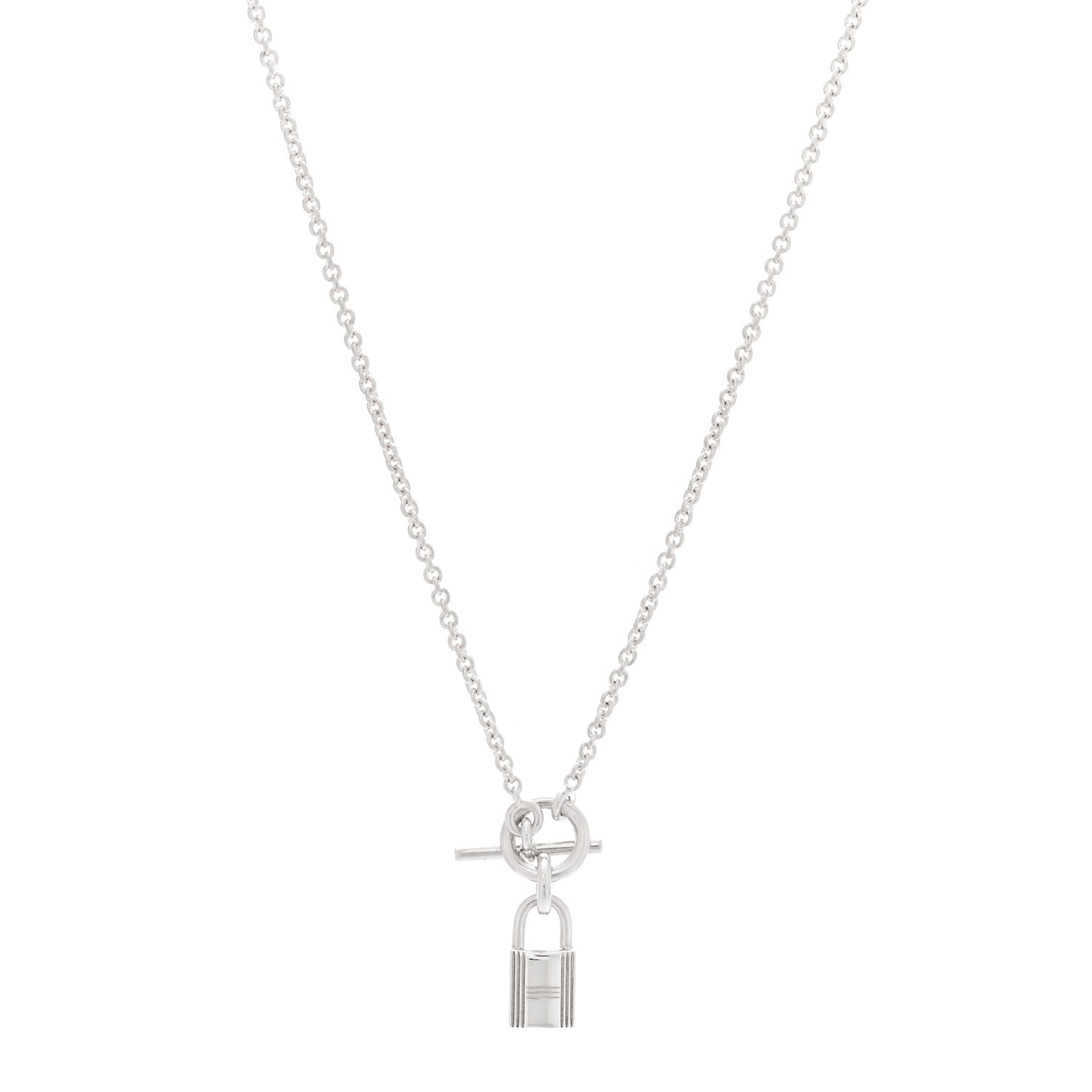 Sterling Silver Cadenas Kelly Lock Pendant Necklace