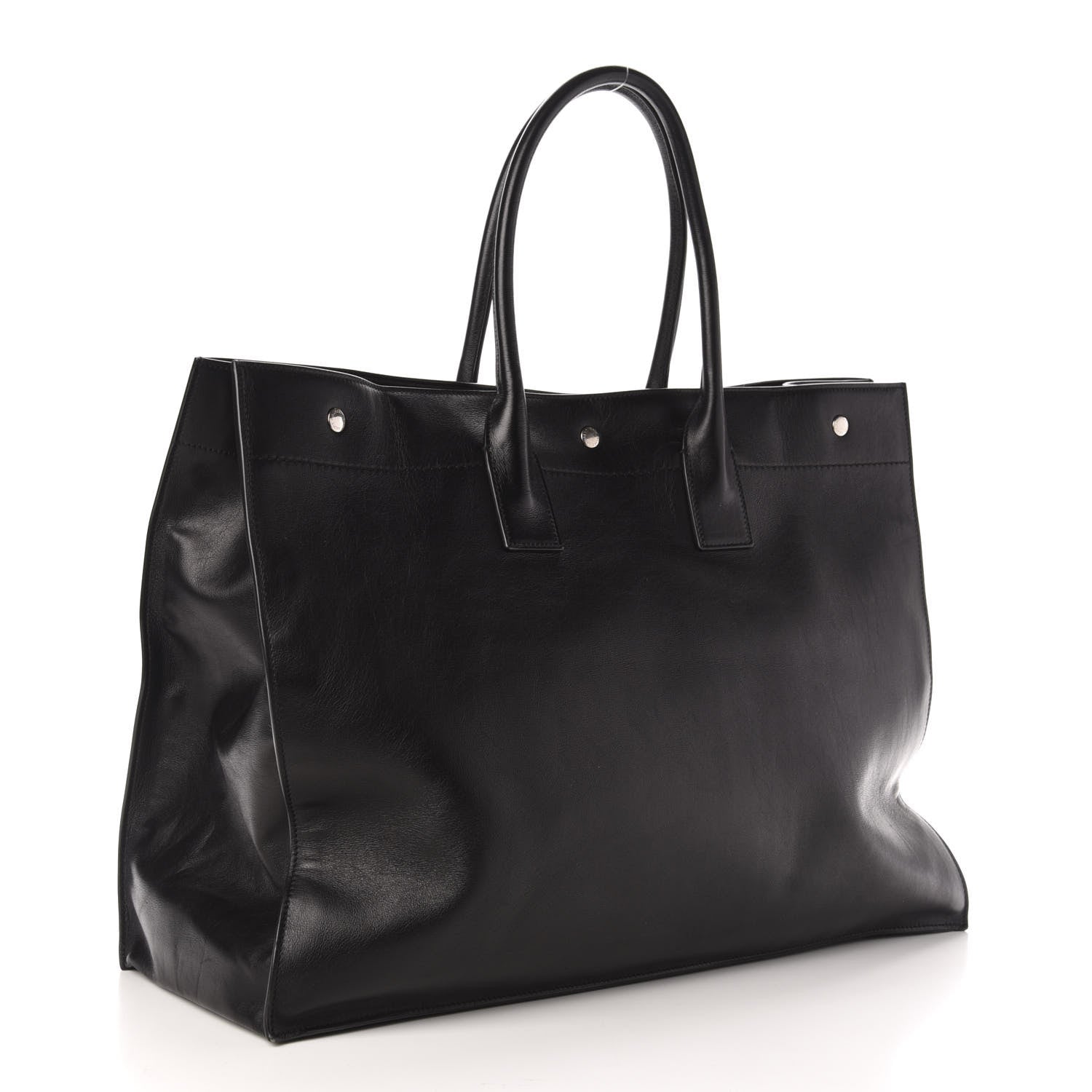 Saint Laurent Vitello Rive Gauche Large Tote Black 3 of 10