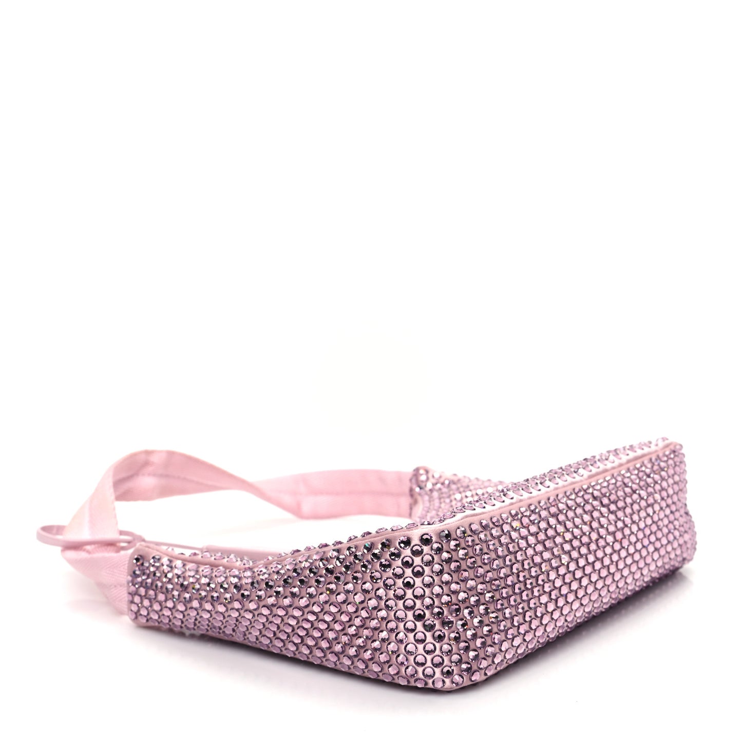 Satin Crystal Mini Re-Edition 2000 Bag Alabastro