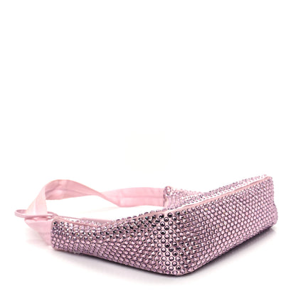 Prada Satin Crystal Mini Re-Edition 2000 Bag Alabastro 4 of 9