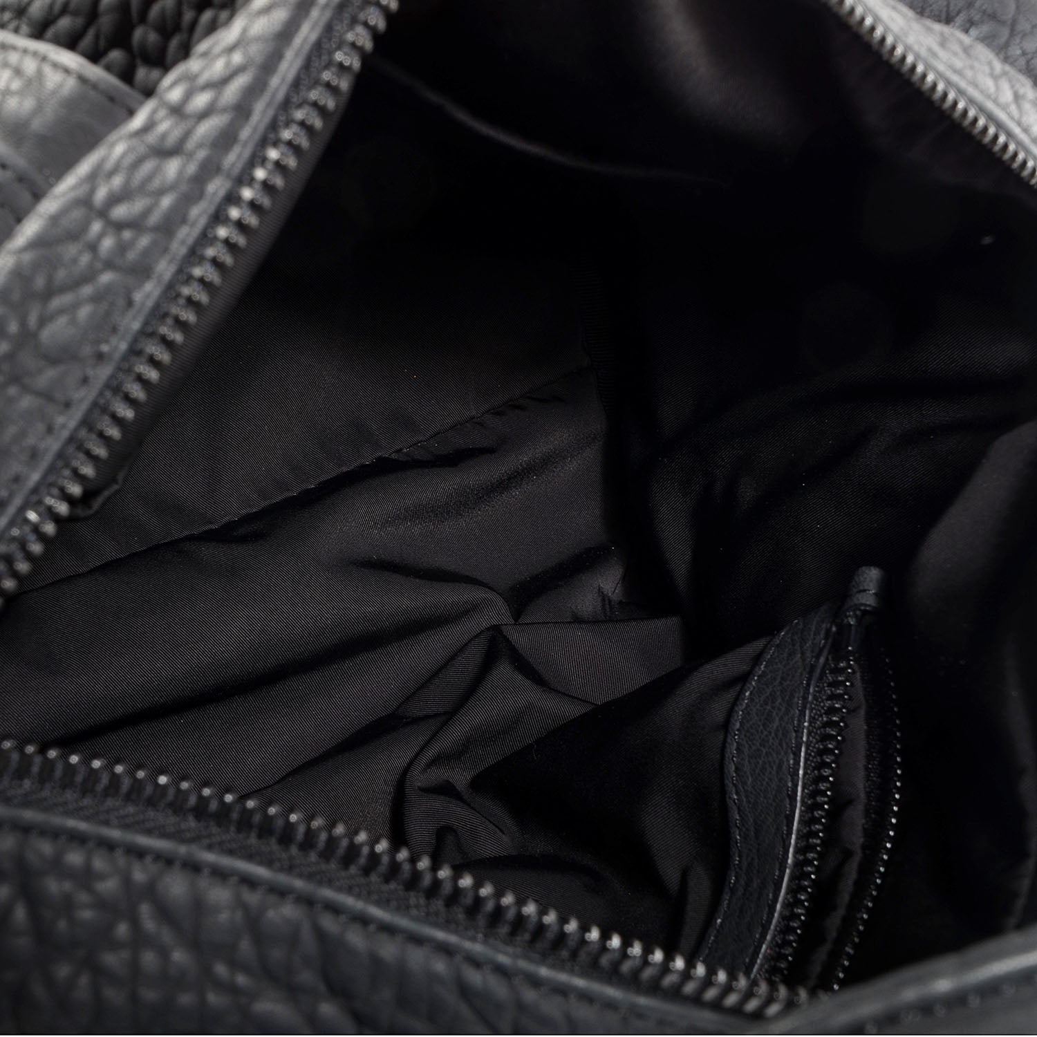 Alexander Wang Pebbled Lambskin Rocco Duffel Matte Black w Iridescent Hardware 5 of 6