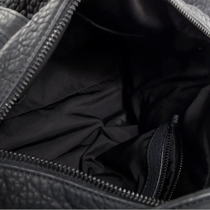 Alexander Wang Pebbled Lambskin Rocco Duffel Matte Black w Iridescent Hardware 5 of 6