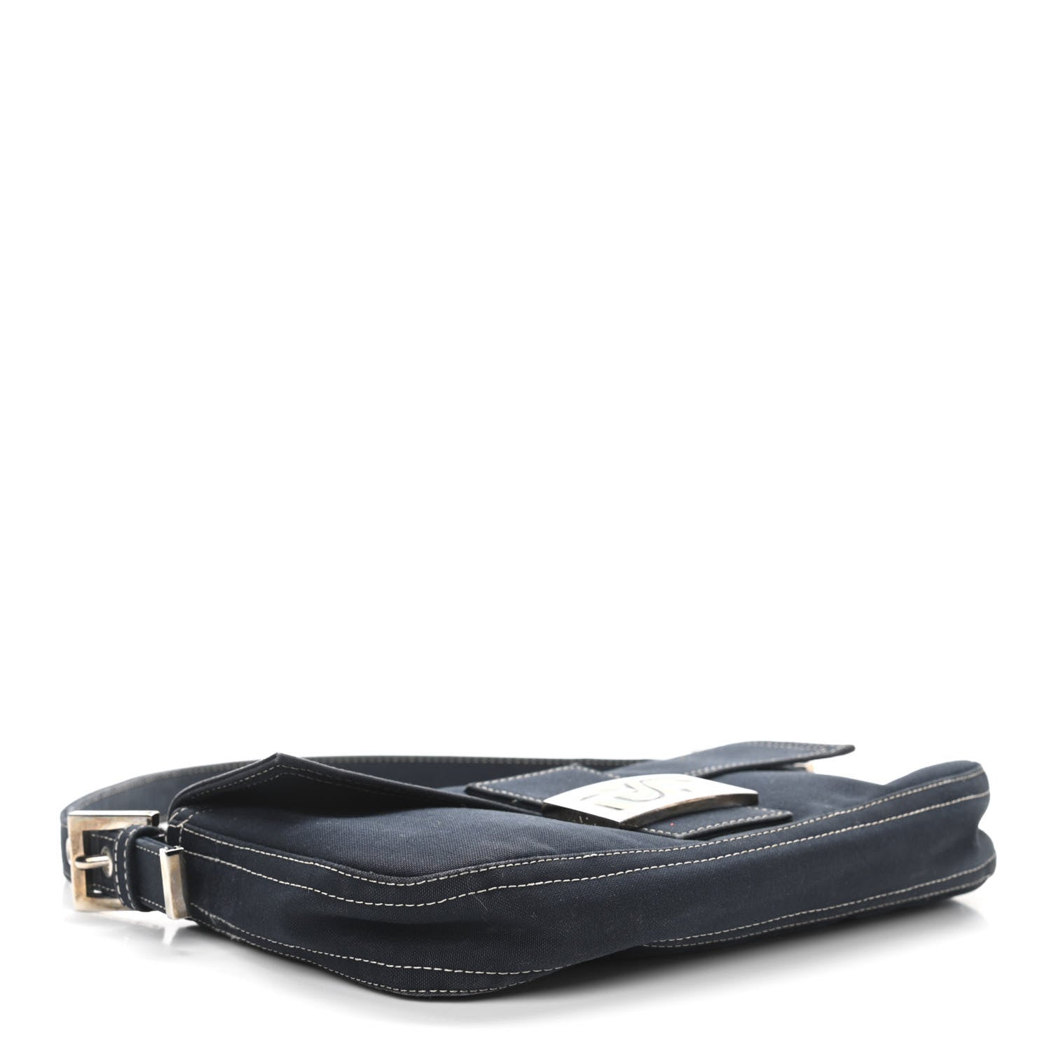 Fendi Denim Baguette Blue 4 of 10