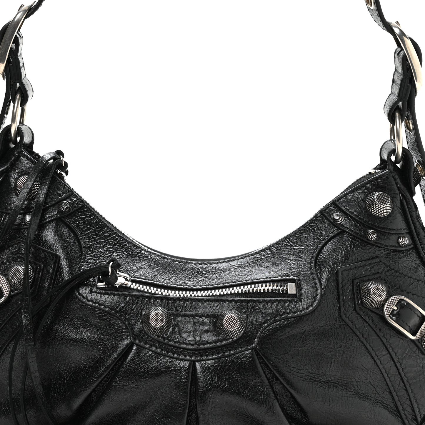 Agneau Arena Small Le Cagole Shoulder Bag Black