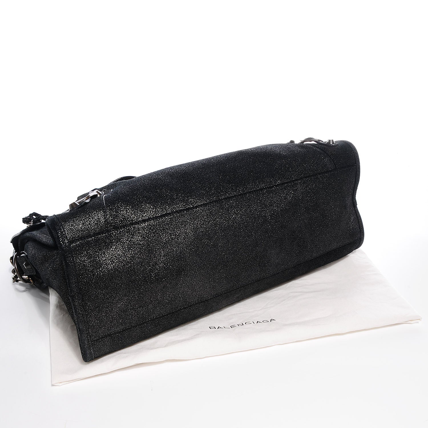 Balenciaga Metallic Craquele Calfskin Classic Hardware City Black 4 of 9