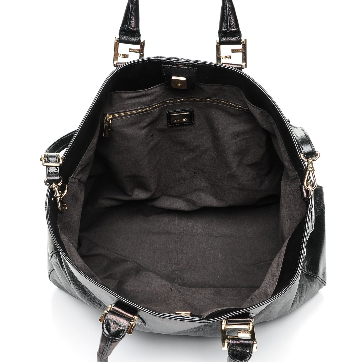 Vitello Acqua Large Twins Tote Black