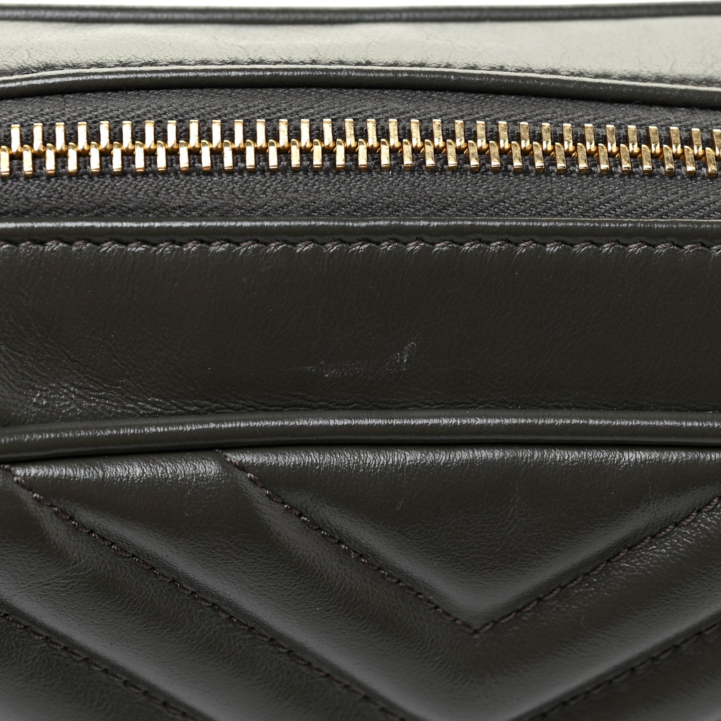 Calfskin Matelasse Monogram Lou Camera Bag Military Olive